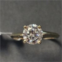 $1340 10K  White Moissanite(1ct) Ring
