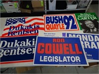 Lot of Misc. Campaign Posters/Signs - Bush Carter