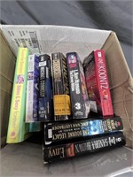 Box of books:  (Sandra Brown, L. Ron Hubbard, Dean