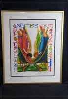 Signed and numbered lithograph wall art