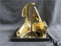 Numbered brass abstract sculpture by Ione Citrin