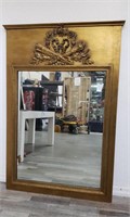Vintage gilt wood framed wall mirror by Stroupe