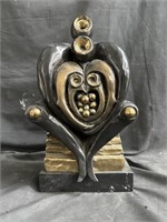 Signed bronze on marble base by Ione Citrin