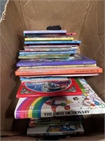Box of kids books/DVDs