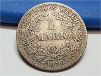 OF) 1876-G Germany Silver 1 Mark