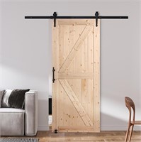 36 x84 Inch Barn Door with 6.6FT Sliding Door Kit