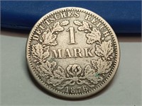OF) 1876-A Germany Silver 1 Mark