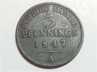 OF) 1847-A 3 Pfennig Lippe-Detmold