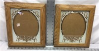 F12) (2) 8 X 10" OAK PICTURE FRAMES, VERY PRETTY