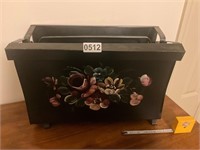 Metal flower painted book rack