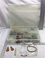 F11) ASSORTMENT OF BEADS IN ORGANIZER