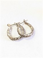 .925 Silver Hoop Earrings  A
