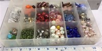 F11) ASSORTMENT OF BEADS IN ORGANIZER