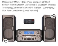 NEW 3 Pc Magnavox, Bluetooth, CD, FM Stereo