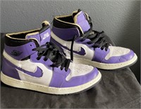 Nike air Jordan purple and white