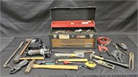 Vintage Craftsman metal tool box with lots of