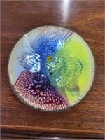 Vintage Enamel on Copper decorative plate 2
