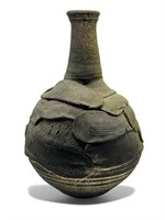 Vintage handmade pottery vessel, 18" h.