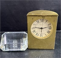 Tiffany & Co. clock & Tiffany & Co. paperweight