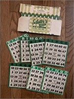 Vintage ice cream box and bingo cards