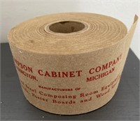 Vintage gummed tape Thompson Cabinet Company