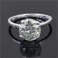 APPR $3500 Moissanite Ring 2.4 Ct 925 Silver