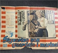 Vintage Italian movie Poster Bob hope,