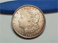 OF) High grade 1921 silver Morgan dollar