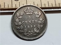 OF) 1896 Canada silver five cents