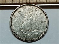 OF) 1962 Canada silver 10 cents