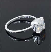 APPR $2800 Moissanite Ring 2 Ct 925 Silver