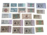 Antique paper money. In case