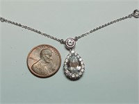 OF) 925 sterling silver necklace and pendant