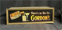 Vintage lighted Gordon’s gin sign