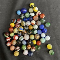 Group of vintage glass marbles