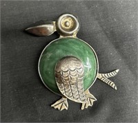 Mexican sterling silver bird pin