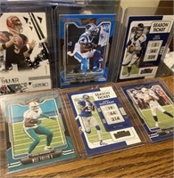 C1) NFL Trading Card Lot of 6 Hard Sleeved