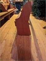 Vtg Child's Benches w/ Backrest - Solid Wood (2)