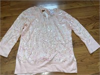 F14) Woman’s sweater size L. Light pink with