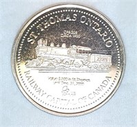1900-2000 Token ST. Thomas Ontario Railway Capital
