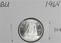 1964 Canada Silver 10 Cents