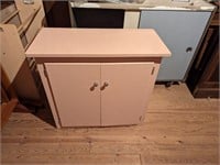 Wooden Cabinet w/ Interior Shelf - Pink