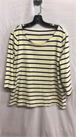 R5) WOMENS TALBOTS 2X STRIPED TOP