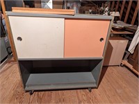 Rolling Office Cabinet w/ Extra Colored Doors