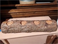 Handcrafted Log Candle Holder