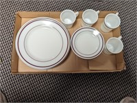 Vtg Pyrex 4 Piece Place Setting