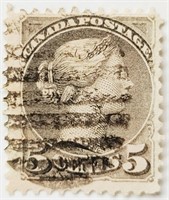 Canada 1876 Queen Victoria 5 Cents Stamp #38