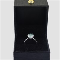 APPR $4300 Moissanite Ring 2.5 Ct 925 Silver