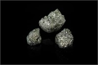 Lot of 3 Small Pieces of Pyrite "Fool's Gold"