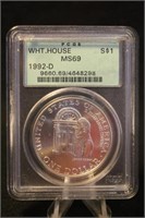 1992-D Certified Commemorative Silver Dollar